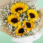 5 Stem Sunflower Bouquet - Image 2