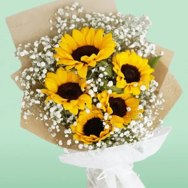5 Stem Sunflower Bouquet
