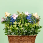 Pastel Hydrangea & Rose Basket - Image 2