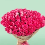 Bouquet of 50 premium pink roses - Image 2