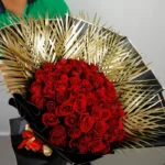Luxury 50 Red Roses Bouquet - Image 2