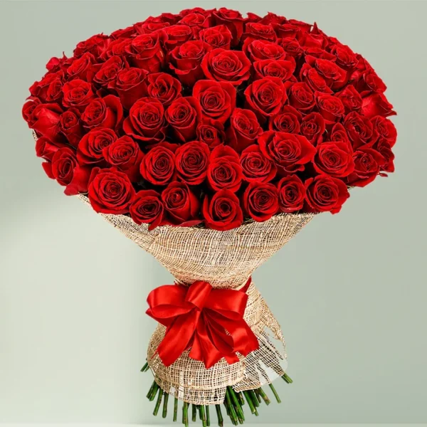 Bouquet of 50 premium red roses