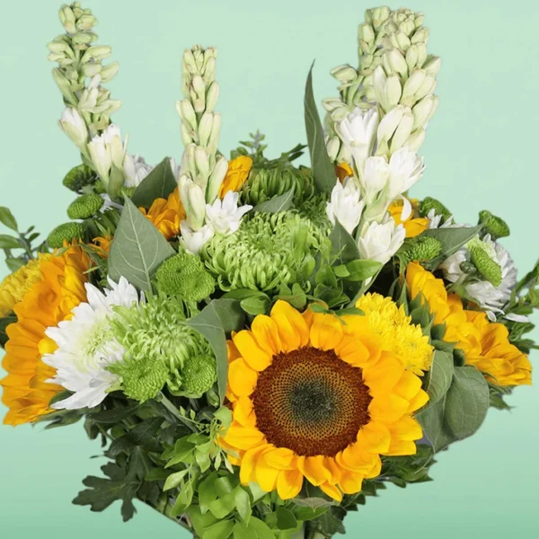 Sunflower White Bloom Vase