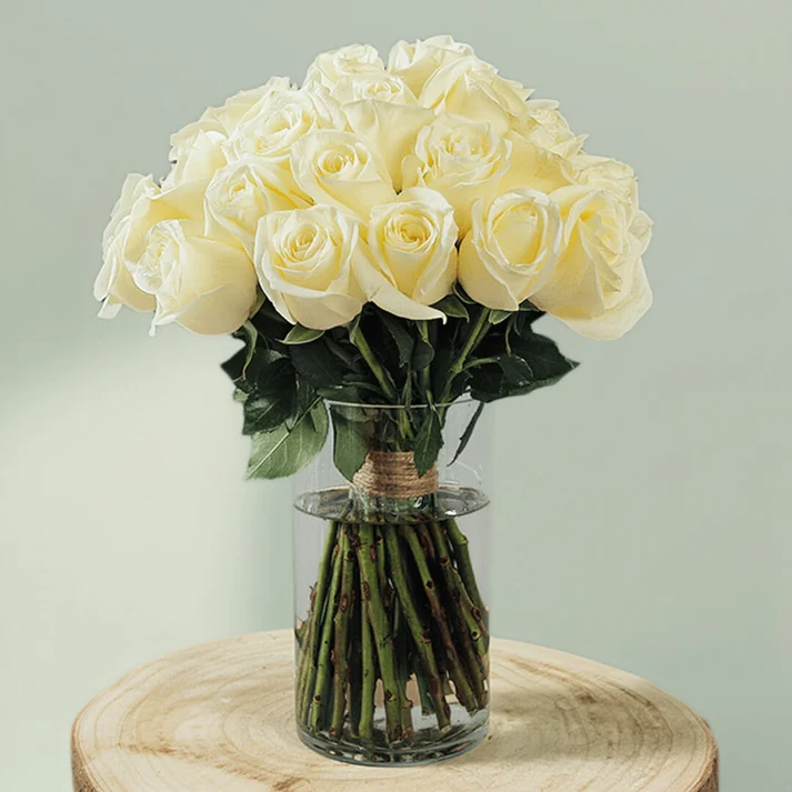 Bunch-of-White-Roses-1 Elegant White Rose Vase - Image 1