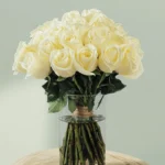 Elegant White Rose Vase - Image 2