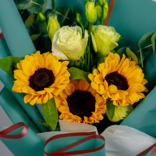 Sunflower Rose and Eustoma Bouquet
