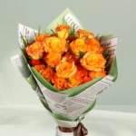 Charming Orange Rose Bouquet