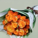 Charming Orange Rose Bouquet - Image 2