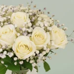 Classic White Rose Vase - Image 2