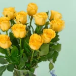 Cheerful Yellow Rose Vase - Image 2