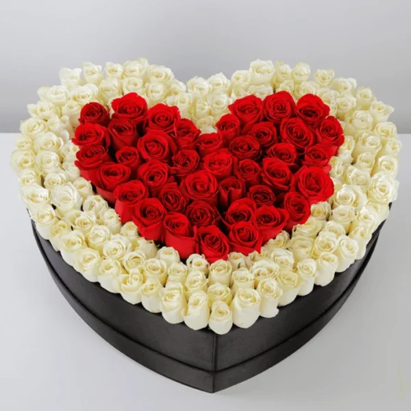 Red Heart Rose Box