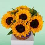 Bright Sunflower Basket