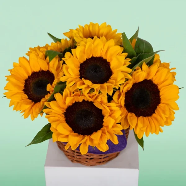 Bright Sunflower Basket