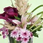 Elegant Calla Lily Glass Vase - Image 2