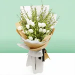 White Orchid and Tulip Bouquet