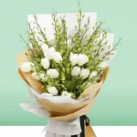 White Orchid and Tulip Bouquet - Image 3