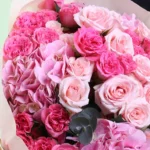 Pink Dual Flower Hand Bouquet - Image 2