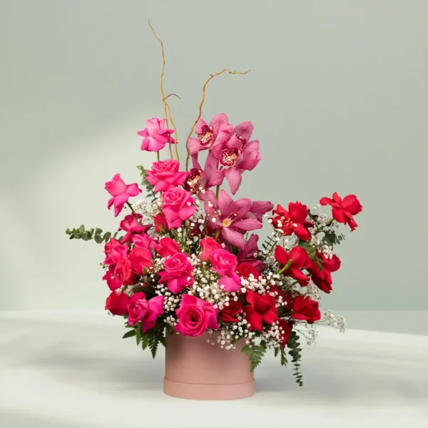 Pink Rose Cymbidium Flower Box