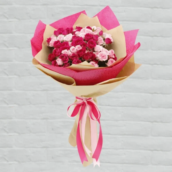 Pink Red Spray Rose Bouquet