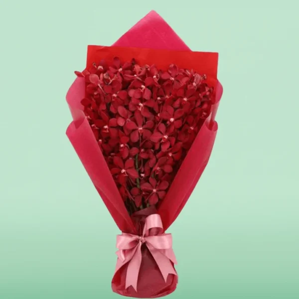 Red Mokara Orchids Bouquet