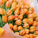 Saffron Tulip flower Bouquet - Image 2
