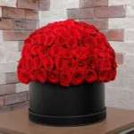 Grand Red Rose Hat Box