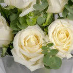 Whisper of White - 6 white rose bouquet - Image 3