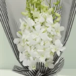 White Dendrobium Orchids Bouquet - Image 2