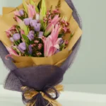 Wineberry - Lily Eustoma Bouquet - Image 2