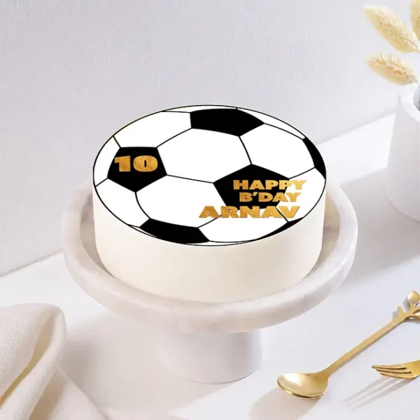 Birthday Football Eggless Chocolate Bento Photo Cake 250g