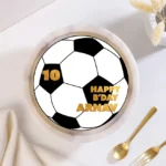 Birthday Football Eggless Chocolate Bento Photo Cake 250g - Image 2