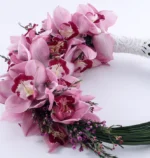 Luxurious Pink Orchid Bridal Bouquet - Image 2