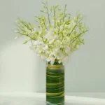 Captivating White Orchids Vase