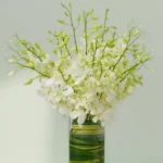 Captivating White Orchids Vase - Image 2