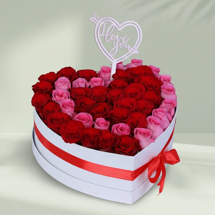 heart-shape-red-pink-rose-box-3-2 Love Bloom Rose Heart Box - Image 1