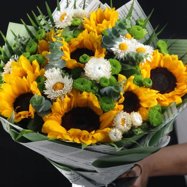 Sunflower and Chrysanthemum Bouquet