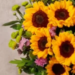 Sunlit Charm Sunflower n Daisy Hand-Tied Bouquet - Image 2