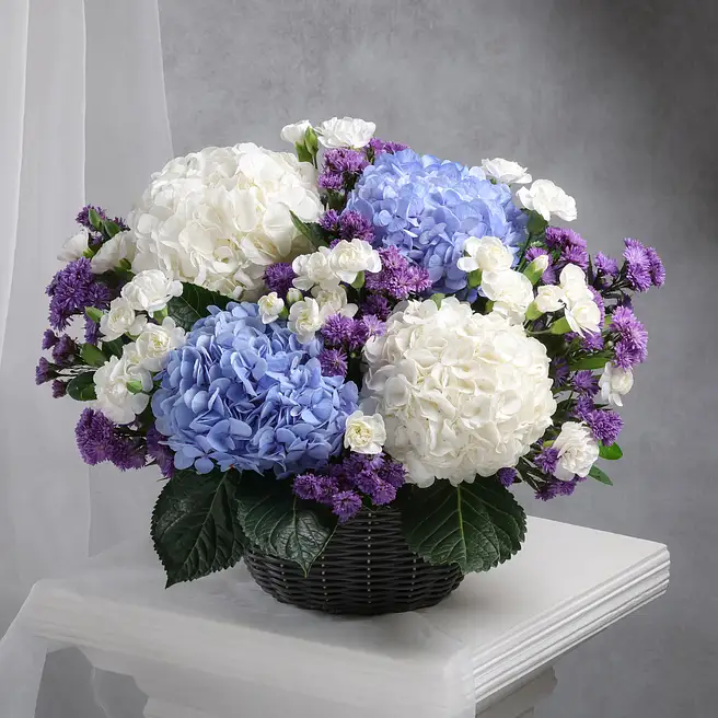 whisper-of-hydrangeas-arrangement_1 Hydrangea House - Image 1