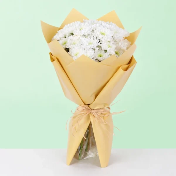 White Floral Symphony Chrysanthemum Bouquet